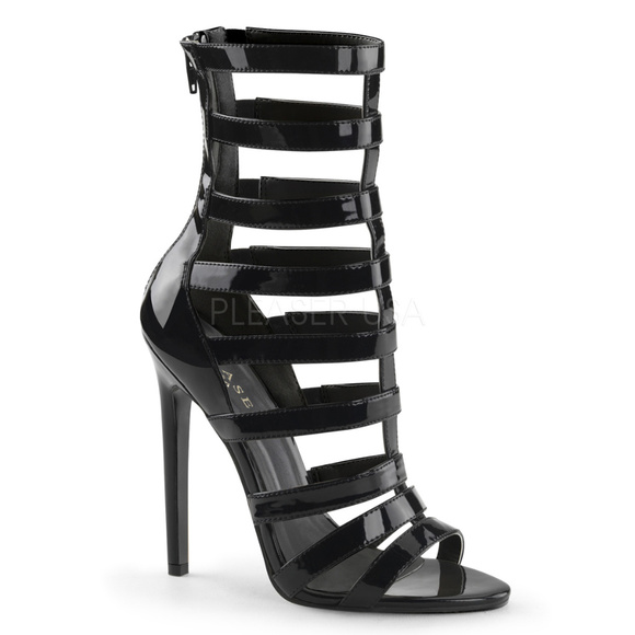 Cage High Heel Ankle Boots - Picture 1 of 5